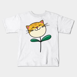 Flower Kitties Ginger Kids T-Shirt